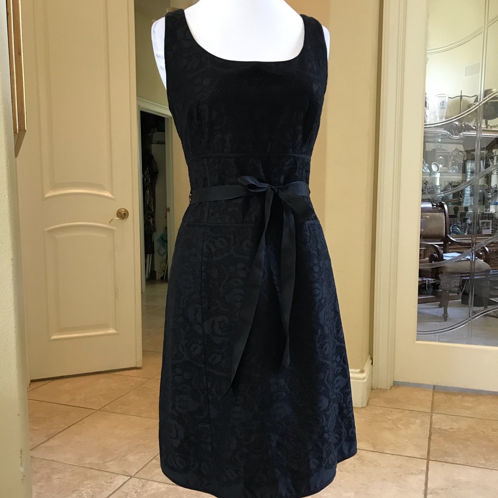 NWOT Kay Unger eyelet lace black dress